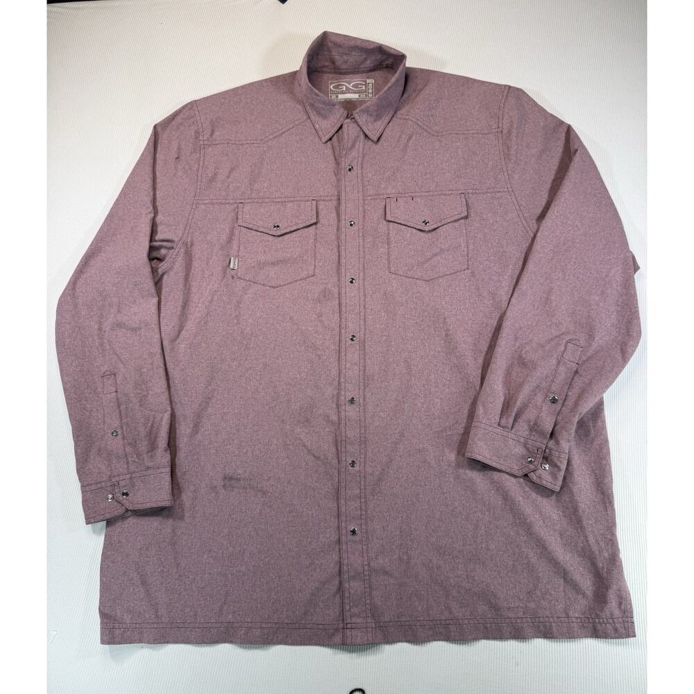 GameGuard Shirt Mens 3X Red Snap Button Western Outdoor Fishing